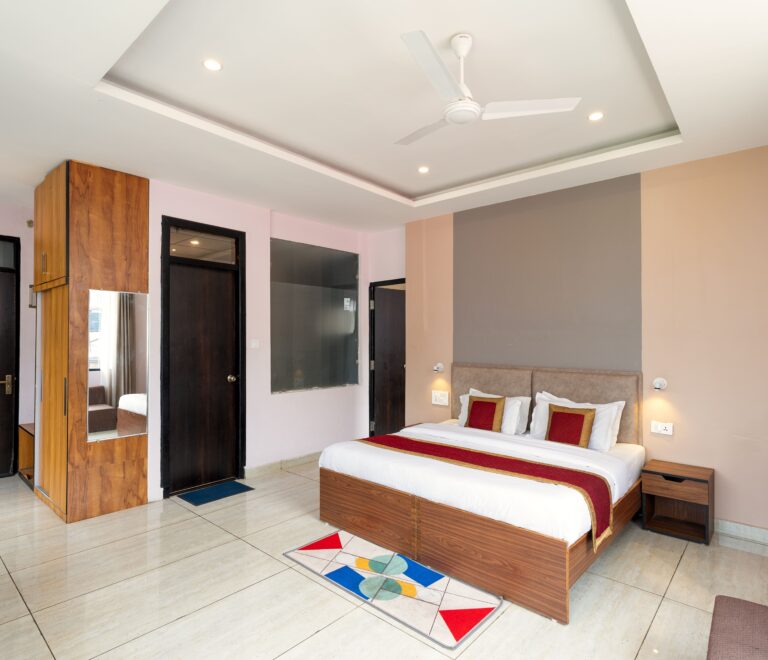 Family Room with 2 Interconnected Rooms at Buddha’s Abode, McLeodGanj – Spacious stay for families and groups with modern comforts.